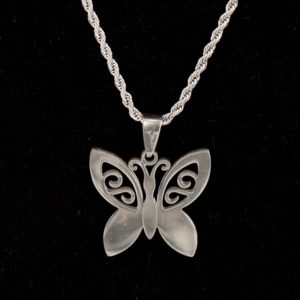 Stainless Steel Chain with Butterfly pendant