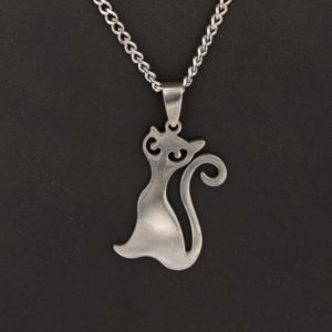 Stainless Steel Chain with Cat pendant